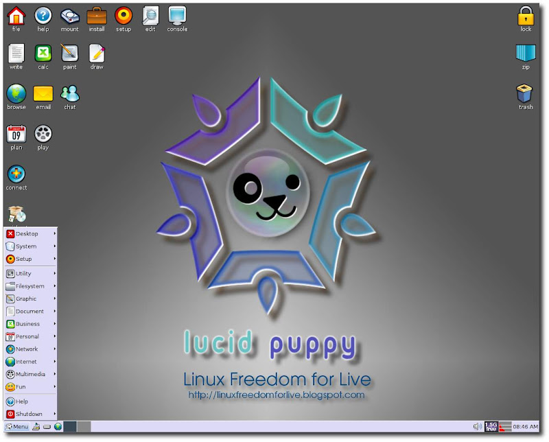 Puppy Linux 5.0 - Linux Freedom image.